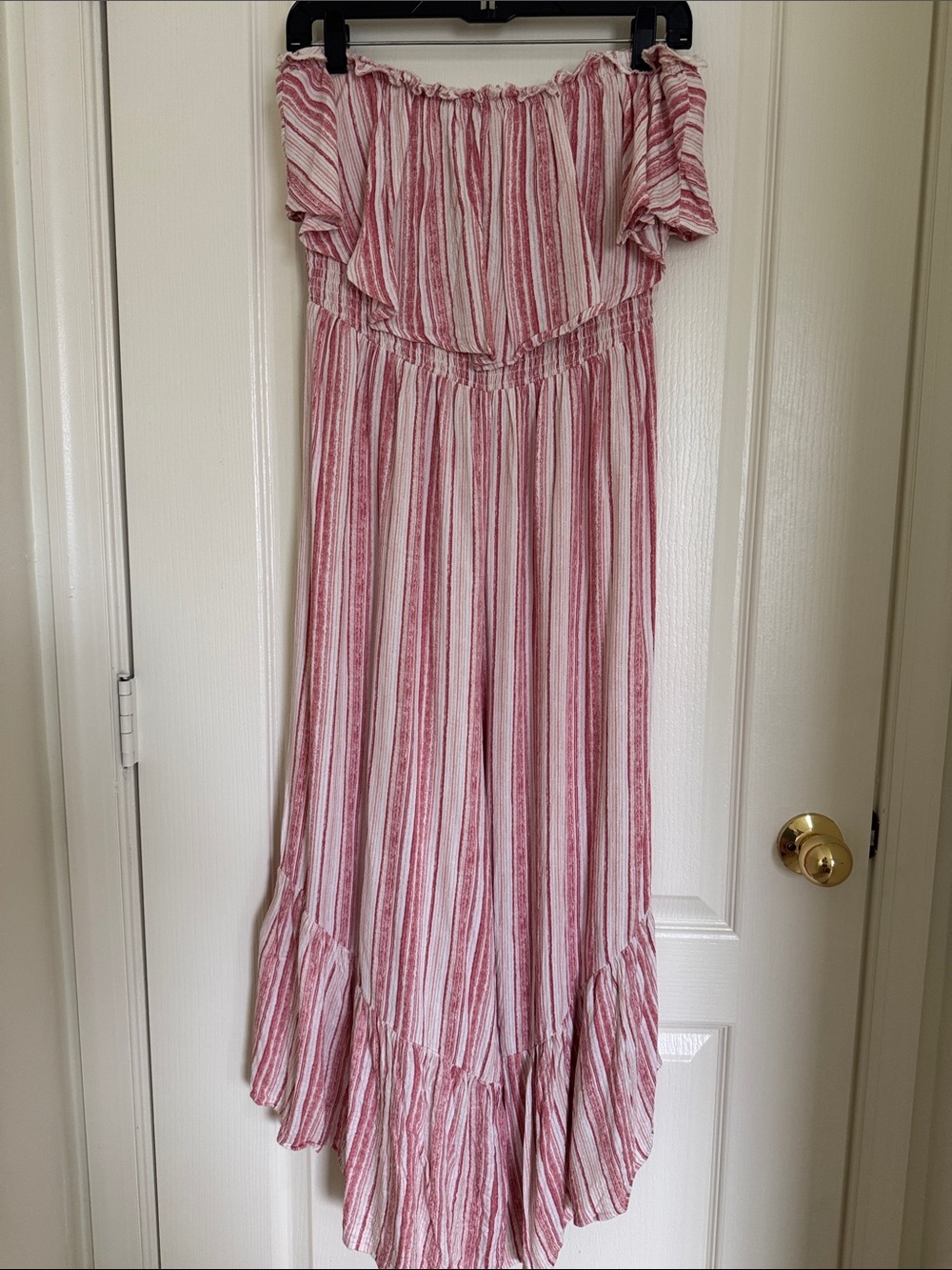 Lush Striped Strapless Jumpsuit